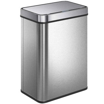 Sensor trash can, 50 l, Silver, 39 × 54 × 27 cm