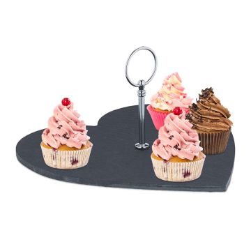 Serviravimo lėkštė Relaxdays 10046915, širdies formos, 25 × 25 cm
