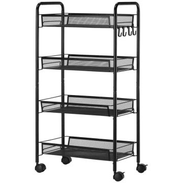 Serving trolley, 4 baskets, 45 × 84 × 26.5 cm