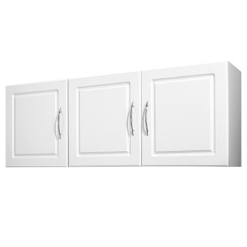 Wall cabinet VEVOR XYFG-01, 3 doors, White, 137.2 × 51.6 × 31.6 cm