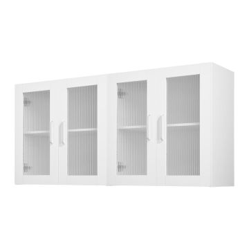Настенный кухонный шкаф VEVOR XYFG-04, 2 шт., 4 дверцы, Белый, 30,5 × 122 × 61 см