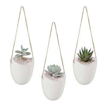 Sieniniai kabantys vazonai Relaxdays 10045559.0, 3 vnt, 11,5 × 12,5 × 9,5 cm