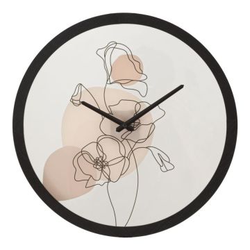 Sieninis laikrodis FLOWER-B, Ø 40 × 3,5 cm