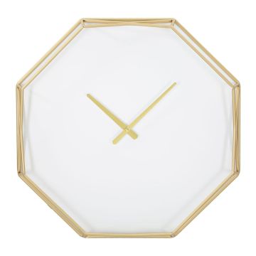Sieninis laikrodis Goldy Octagonal, Auksinė, 56 × 56 × 6,5 cm
