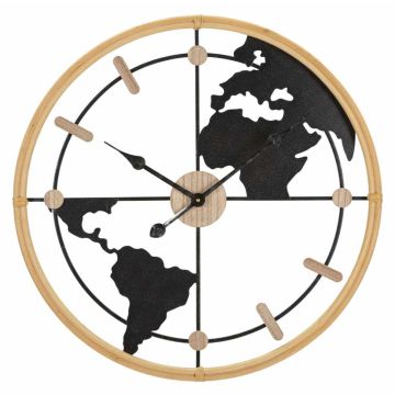 Sieninis laikrodis World New, Ø 60 × 5 cm