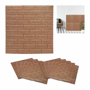 Sienų apdailos plokštės Relaxdays 10039165_490, 10 vnt, 70 × 70 × 0,5 cm