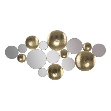 Sienų dekoro plokštė Gold Mirror Glam, Auksinė, 118 × 60 × 2,5 cm