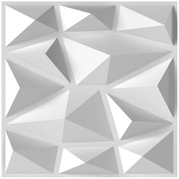 Sienų plokštės, 50 vnt, Baltos, 30 × 30 × 2 cm