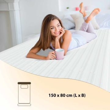 Šildomas čiužinio antčiužinis, 4 šildymo lygiai, 12 val. laikmatis, apsauga nuo perkaitimo