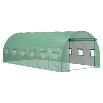 Greenhouse film, 12 windows, Green, 600 × 200 × 300 cm