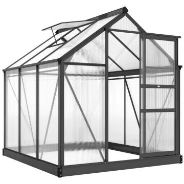 Greenhouse, with sliding doors, Grey, 190 × 201 × 192 cm