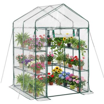 Greenhouse VEVOR 1.4 × 1.4 m(2) PVC, 10 shelves, 137 × 196 × 137 cm