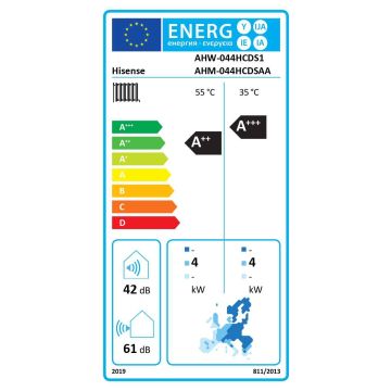 Šilumos siurblio vidinis blokas Hisense AHM-044HCDSAA, 4,4 kW, „Split“ tipo