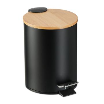 Šiukšliadėžė su pedalu Relaxdays, 3 l, Ø 17 × 23,5 cm