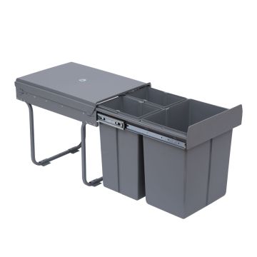 Мусорные контейнеры Homcom 48x34,2x41,8 см, серые.
