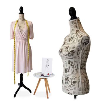 Siuvėjos manekenas Relaxdays 10051530_366, 36/38 dydis, 41 × 160–175 × 34 cm