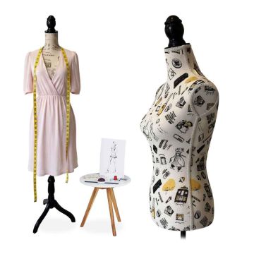 Siuvėjos manekenas Relaxdays 10051530_367, 36/38 dydis, 41 × 160–175 × 34 cm