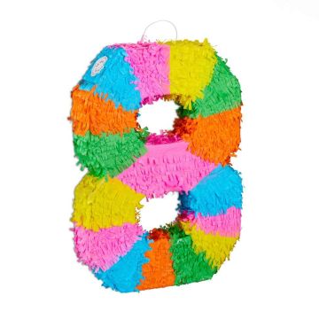 Skaičiaus formos pinjata Relaxdays, skaičius 8, 35,5 × 50,5 × 7,5 cm