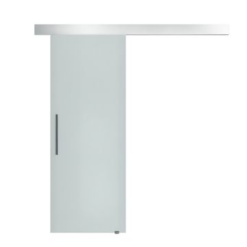 Skaidrios stumdomos durys Homcom 90x205cm., sidabrinės spalvos
