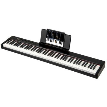 Skaitmeninė pianino klaviatūra, 88 klavišai, Juoda, 125 × 23,5 × 24 cm