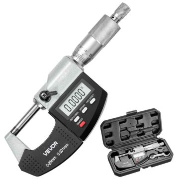 Digital outside micrometer VEVOR 5217, 165 × 60 × 25 mm