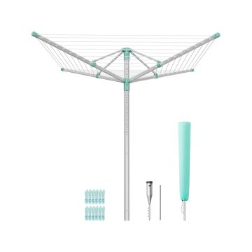 Skalbinių džiovyklė SONGMICS, 60 m virvė, 139,4 × 120–180 × 139,4 cm