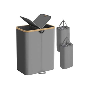 Skalbinių krepšelis SONGMICS, 2 skyriai, 150 l, 52 × 75 × 38,5 cm