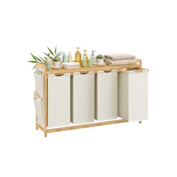 Skalbinių krepšys SONGMICS, 3 skyriai, 150 l, 124,6 × 33 × 78 cm