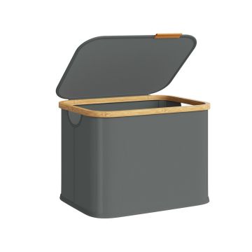 Skalbinių krepšys SONGMICS, 40 l, su dangčiu, Pilkas, 42 × 32 × 30 cm