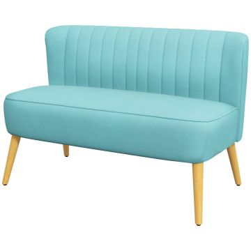 Skandinaviška 2 vietų sofa, žalia, 117 x 56,5 x 77 cm