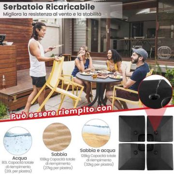 Umbrella base, 4 blocks, 51 × 51 × 12 cm