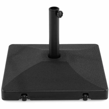 Umbrella base, refillable, with 2 wheels, 21.5 × 21.5 × 16 inches