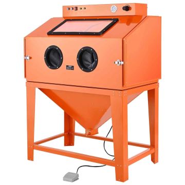 Sandblasting cabinet VEVOR SBC450E, 2 guns, 117 l hopper, 120 × 157 × 94 cm