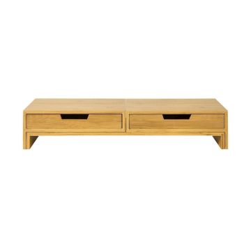 Monitoriaus stovas 60x22x11cm., šviesiai rudos spalvos
