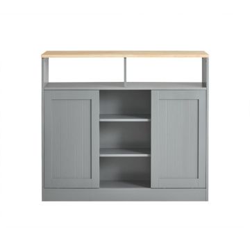 Virtuvės sala 110x68x97cm., pilkos/šviesiai rudos spalvos