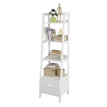 Книжная полка 44x40x160см., белого цвета