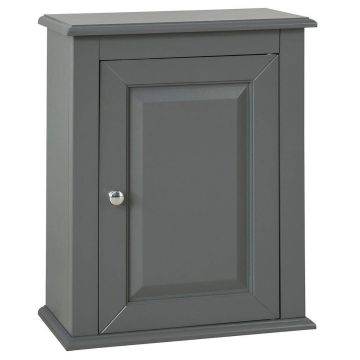 Настенная ванная шкаф 40x18x49см., серого/серебристого цвета