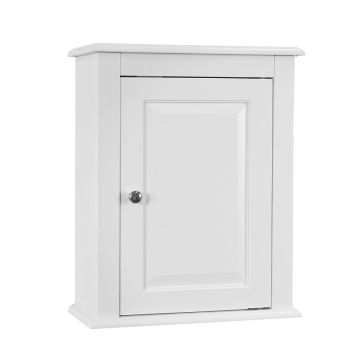 Настенная ванная шкаф 40x18x49см., белого/серебристого цвета