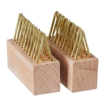 Sodininkystės šepečių rinkinys Relaxdays 10025389.0, 2 vnt, 10 × 7,5 × 3,5 cm