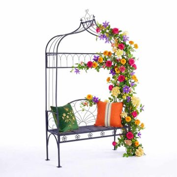 Sodo arka su suoliuku Relaxdays, su integruotu suoliuku, 220 × 122 × 43 cm