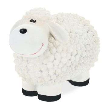 Sodo dekoracija Relaxdays, avies figūrėlė, Balta, 21 × 16 × 12,5 cm