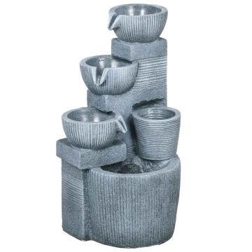 Garden fountain, 4 tiers, 31 × 57 × 27 cm