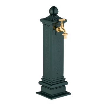 Sodo fontanas Relaxdays, laisvai stovintis, piliastro formos, 47 cm aukščio, Žalia, 14 × 47 × 18,5 cm