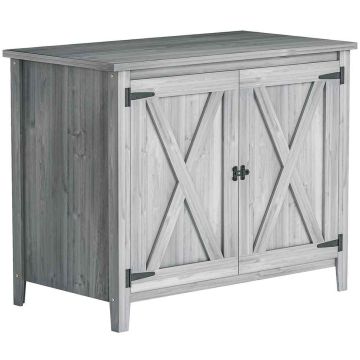 Garden tool shed, with shelves, 110 × 60 × 88.5 cm