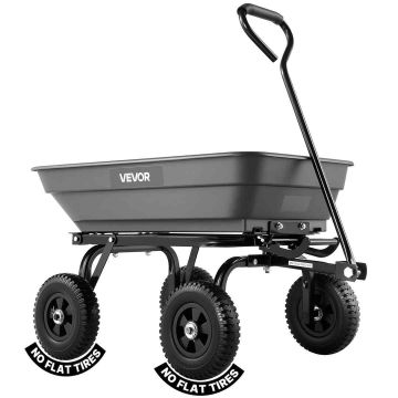 Садовая тележка для разгрузки VEVOR GC-018A, до 181 кг, 930 / 1630 × 530 × 500 мм