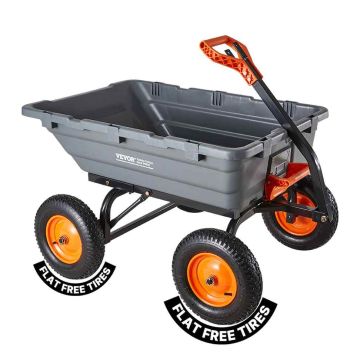 Садовая тележка-самосвал VEVOR TC4283A, 680 кг, 124 × 99 × 73,5 см