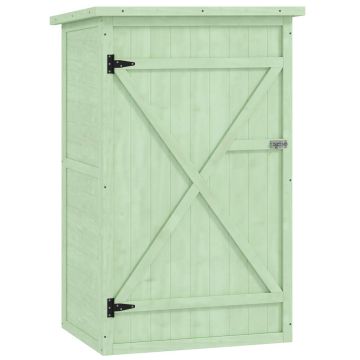 Garden shed, 2 shelves, Green, 75 × 56 × 115 cm