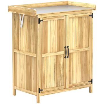 Садовый шкаф, с верстаком и полкой, 74 × 43 × 88 см