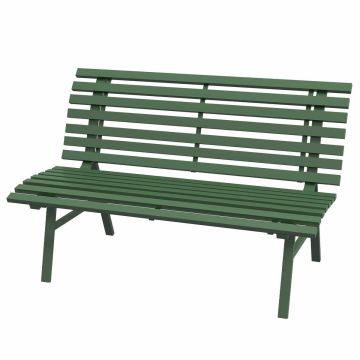 Garden bench, 2-seater, Green, 123 × 79 × 67 cm