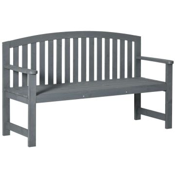 Garden bench, double, Grey, 143 × 51 × 85 cm